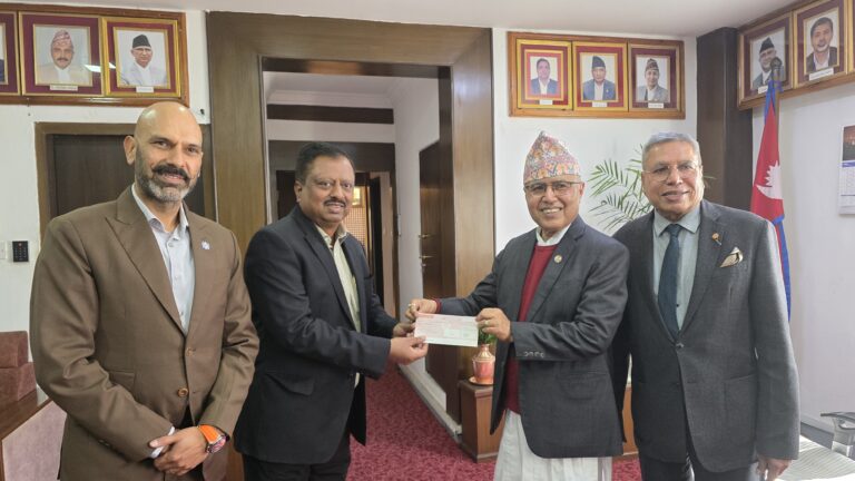 नेपाल लाइफद्वारा भौतिक पूर्वाधार पुननिर्माण कोषमा १ करोड ५० लाखको सहयोग