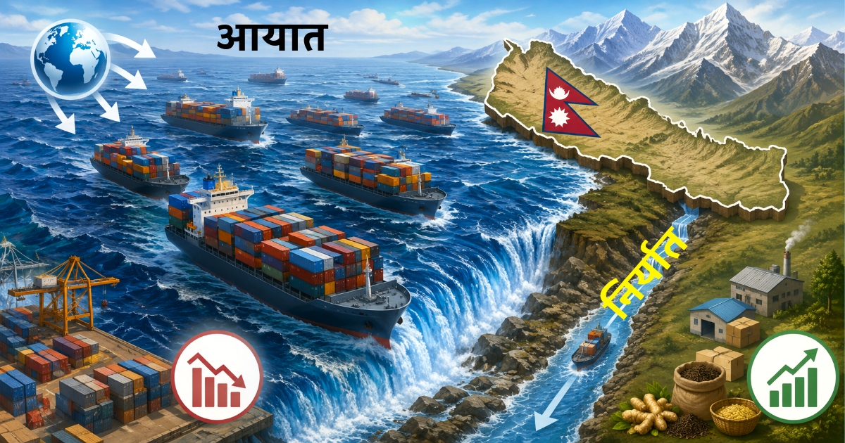 पाँच वर्षभित्र निर्यातलाई कूल गार्हस्थ्य उत्पादनको २० प्रतिशत पुर्‍याउने लक्ष्य