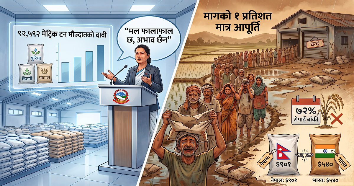 संसददेखि गाउँसम्म एउटै प्रश्न, ‘हामी त खेतमा छौँ, मल चाहिँ कहाँ छ सरकार ?’